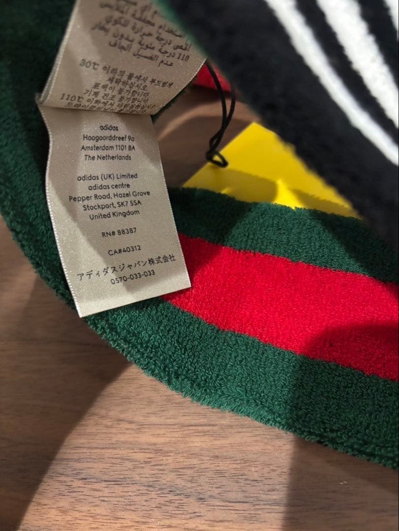 GUCCI グッチ　アディダス　コラボ　ヘアバンド　リストバンド　３点タグ付き