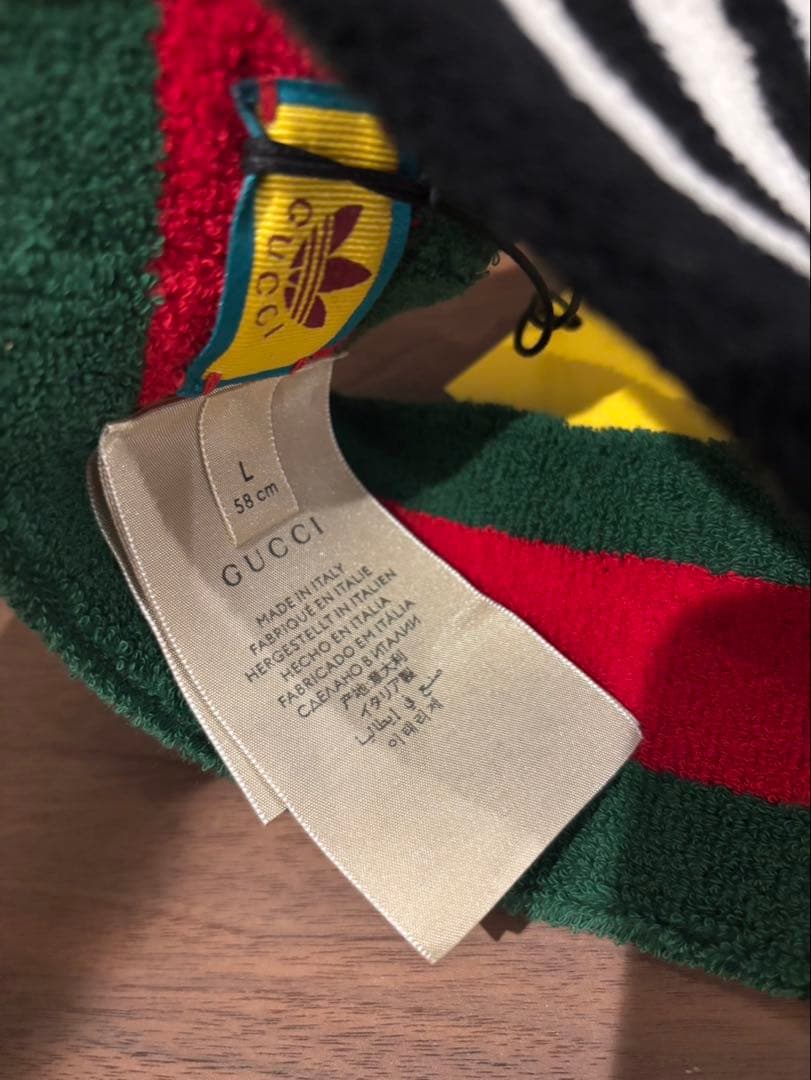 GUCCI グッチ　アディダス　コラボ　ヘアバンド　リストバンド　３点タグ付き