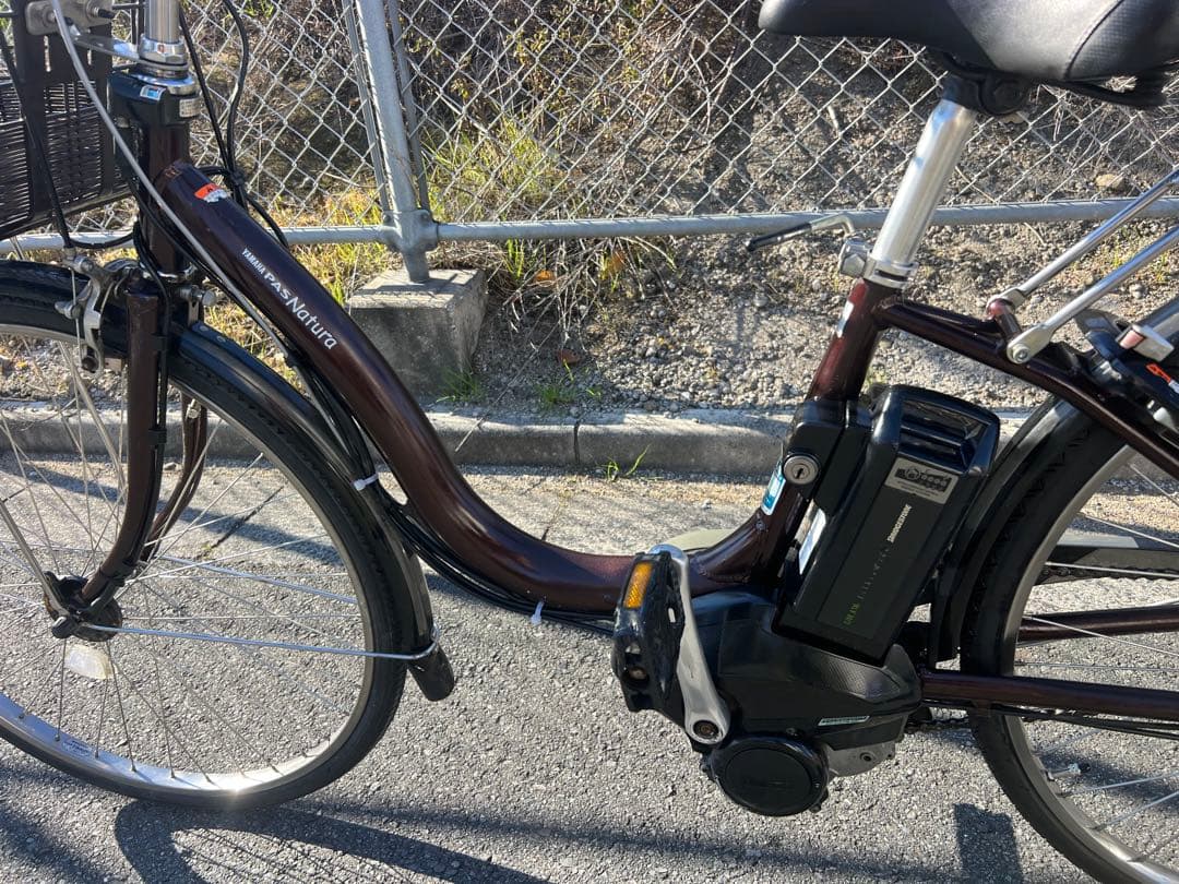 ヤマハPASナチュラ電動アシスト自転車タイヤ新品交換済26インチ整備済関東圏配送