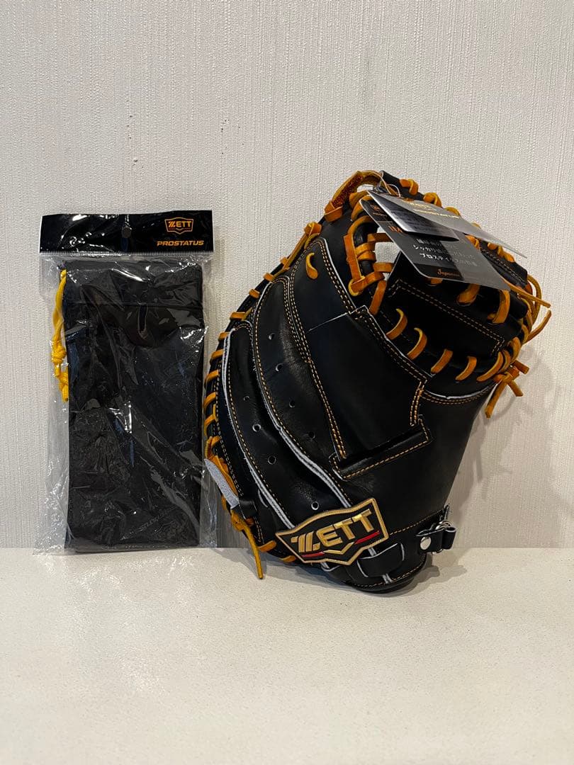 新品　ZETT 野球 少年軟式 プロステイタス　捕手用 キャッチャーミット　右投