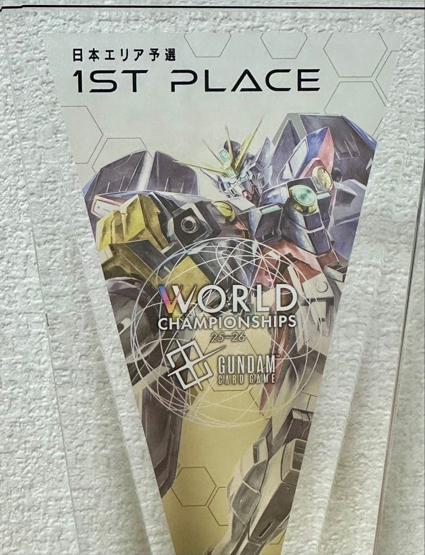 ガンダムカードゲームWCS25-26エリア予選優勝トロフィー&入賞プレイマット