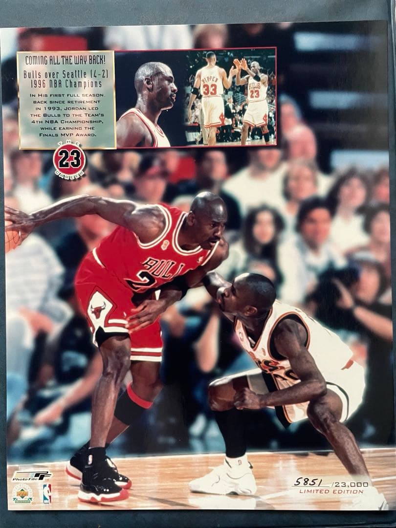 Michael Jordan 引退記念シリアルNo入りフォト6枚　バラ売りも可