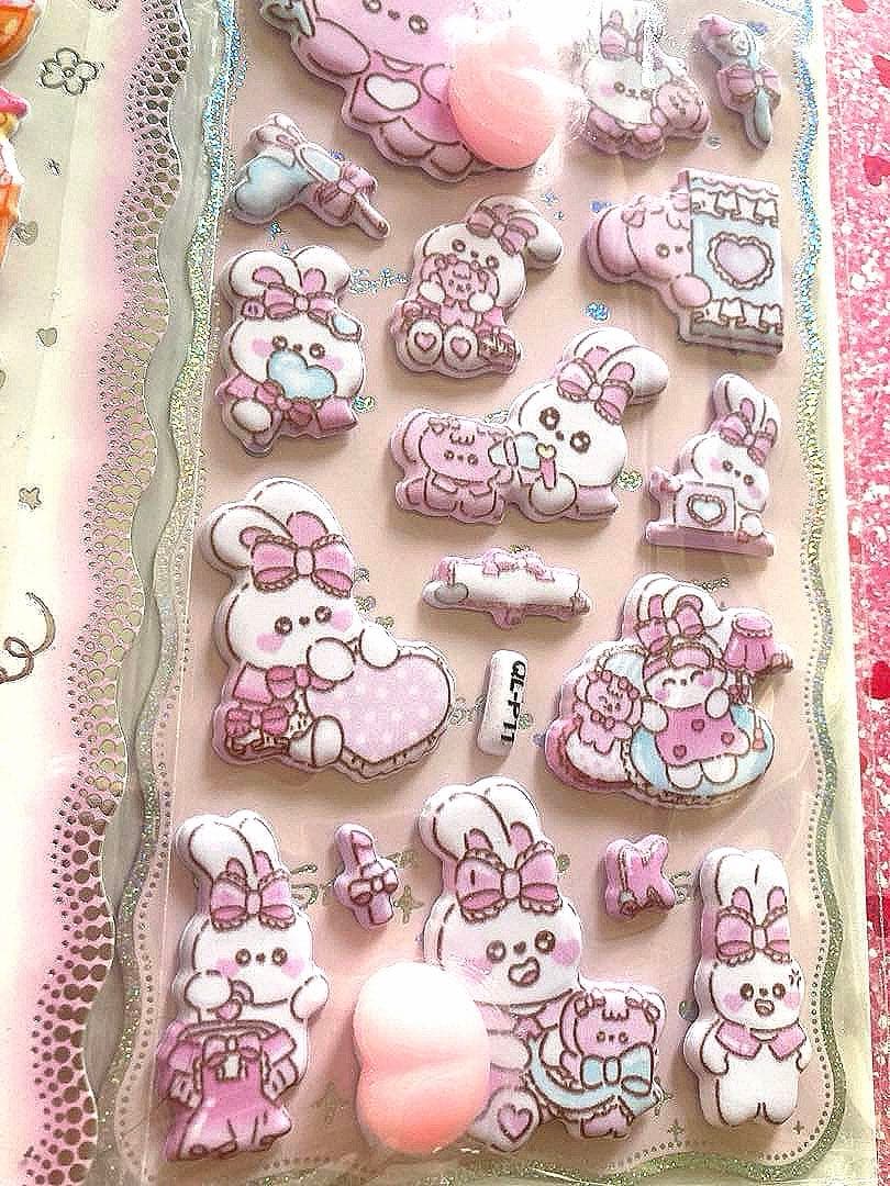 ぷくぷくシールまとめ売り　全14枚　　　サンリオ他