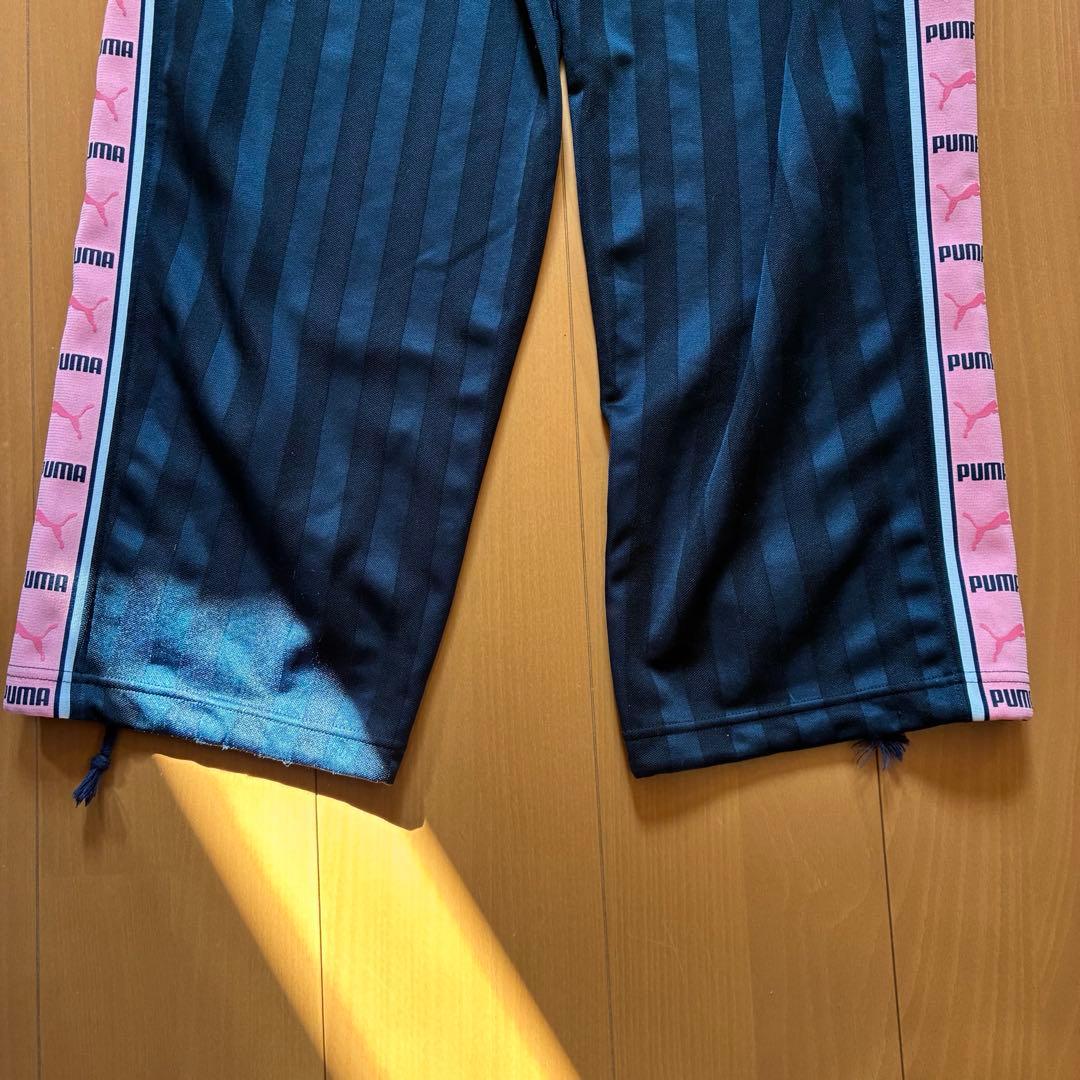 PUMA プーマ ピンク ジャージ ロゴ ライン 希少 レア M S