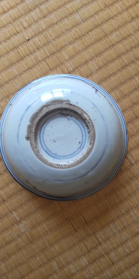 中国美術　明時代　古染付丼　本歌キズ　骨董　アンティーク