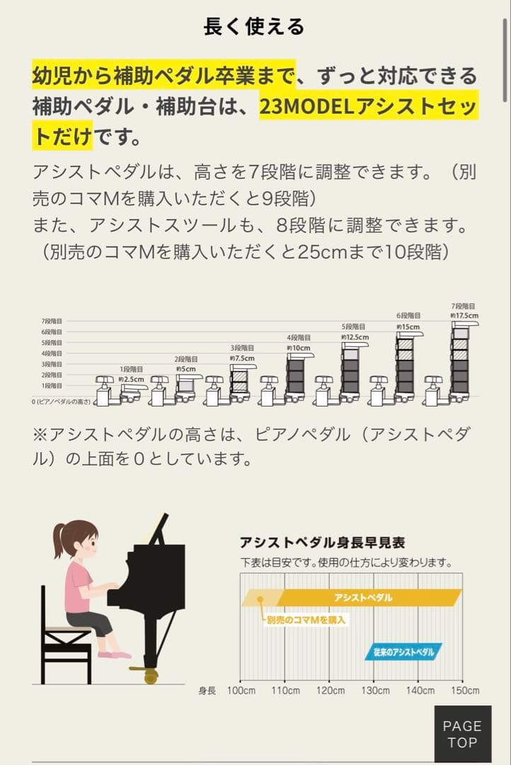 Assist Stool Geminis 木製　ペダルアシストセット