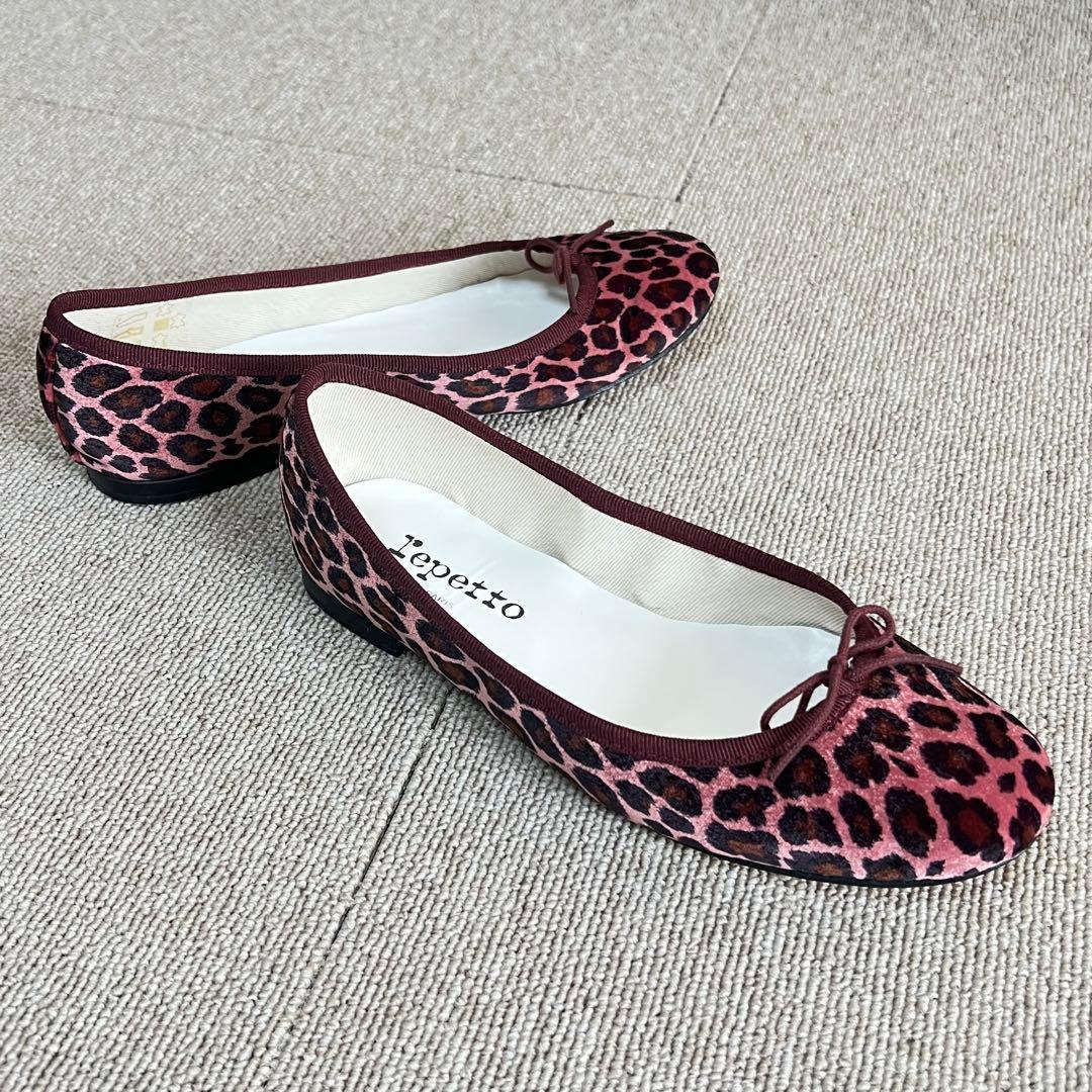 新品・未使用品✨レペット Repetto レオパード柄 バレエシューズ 37.5