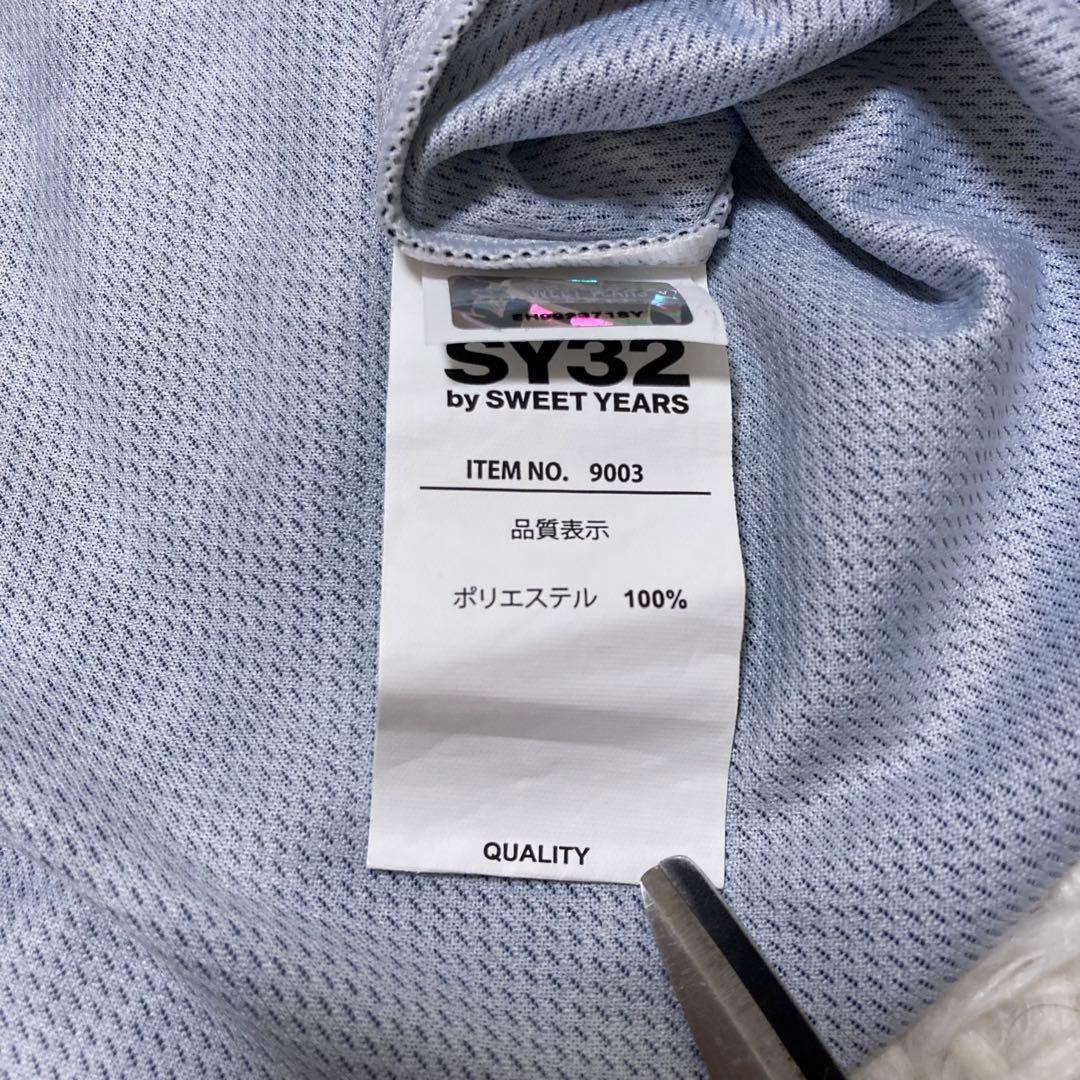 【美品】SY32 ポロシャツ カモ 切替 大きいサイズ 速乾 ブラック XXL
