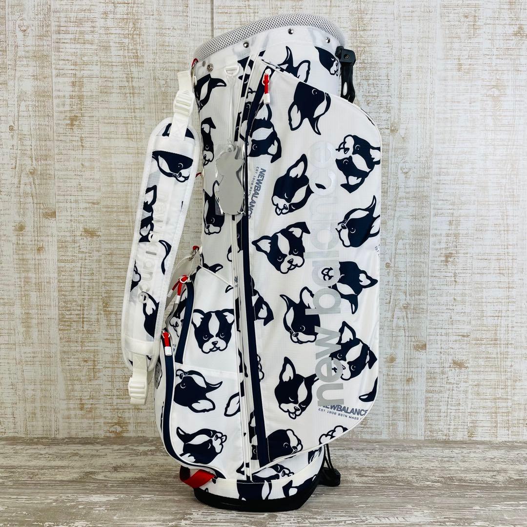 【新品】【完売品】ニューバランス ゴルフ　ボストンテリア総柄　キャディバッグ
