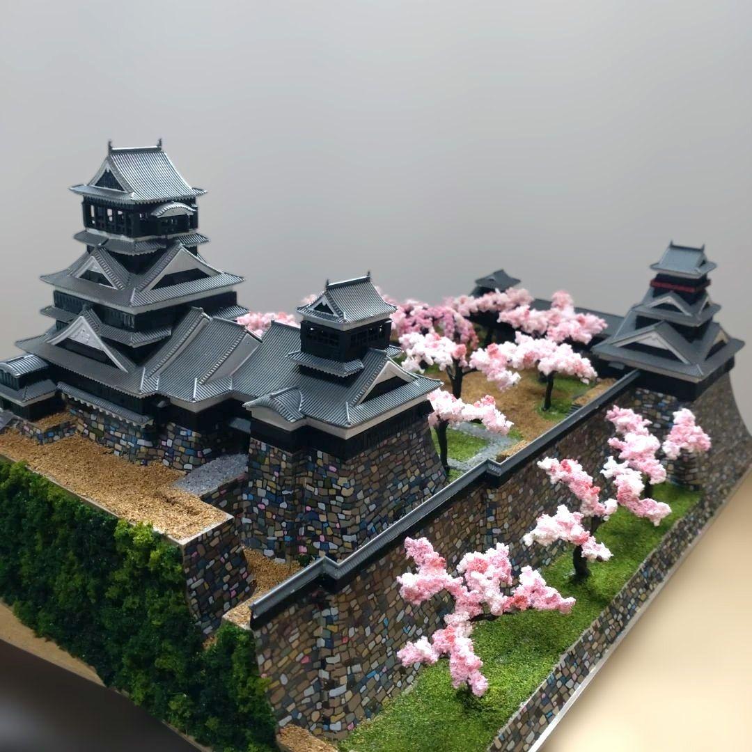 熊本城　春（桜）バージョン　プラモデル　組立済完成品