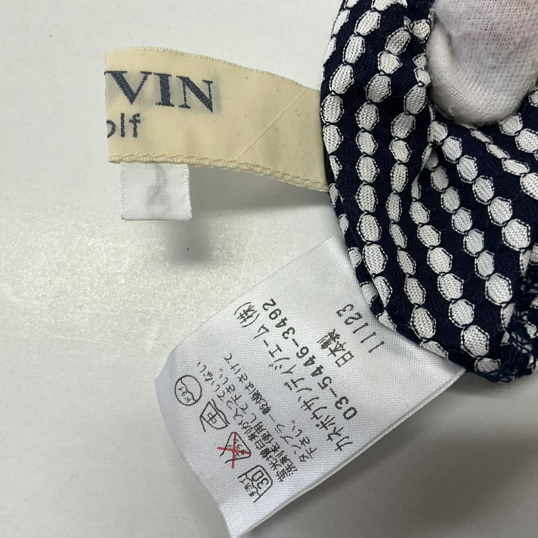 新品 ランバン スポール ゴルフ ウェア M 半袖 モックネック 紺 綿100