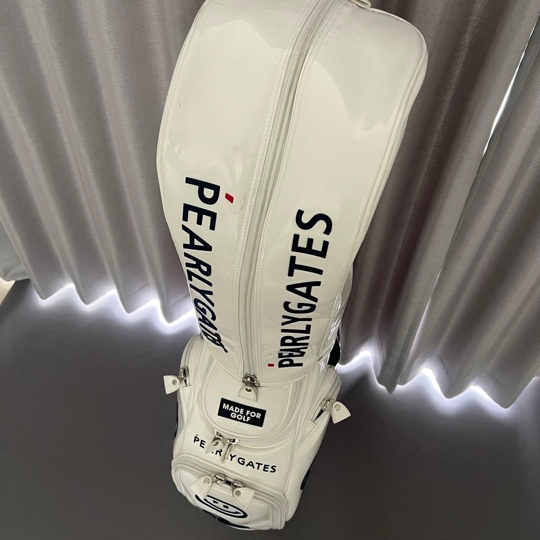 PEARLY GATES パーリーゲイツ　キャディバッグ　スマイル　2段ロゴ