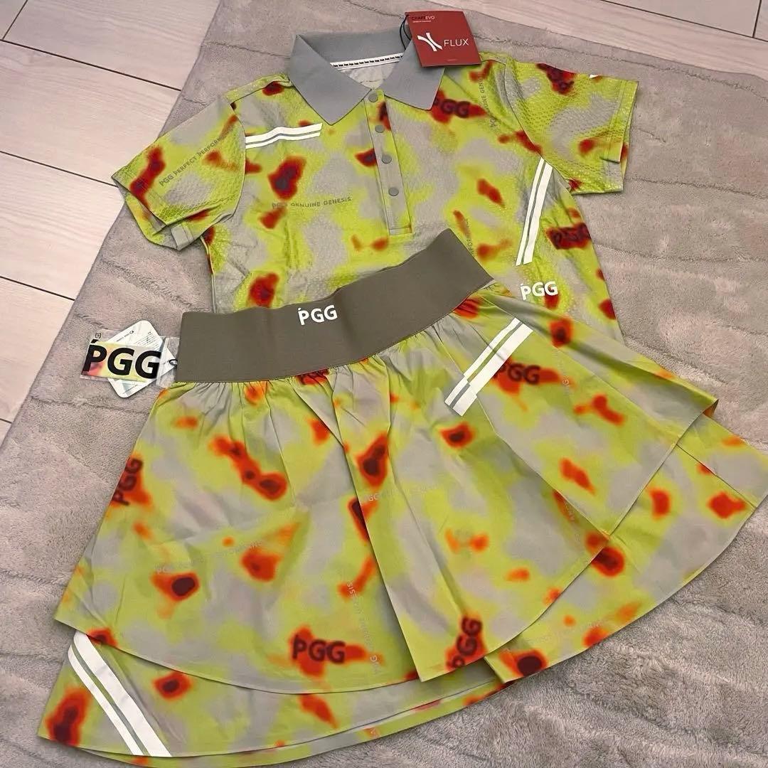 新品★60,500円 PGG パーリーゲイツ バックロゴセットアップ サーモ柄M
