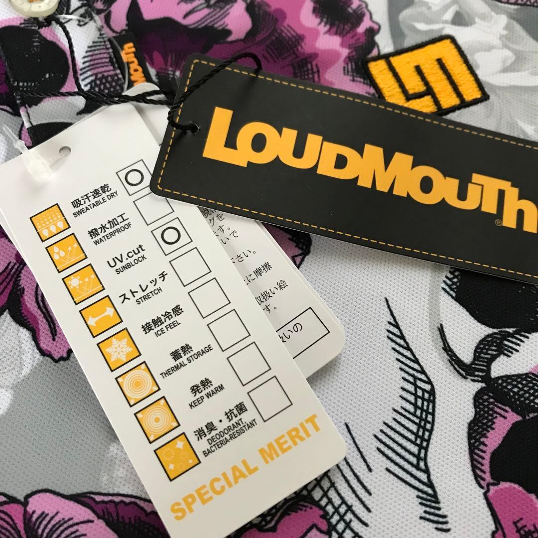 【新品】Lサイズ ラウドマウス LOUDMOUTH 半袖ポロシャツ スカル
