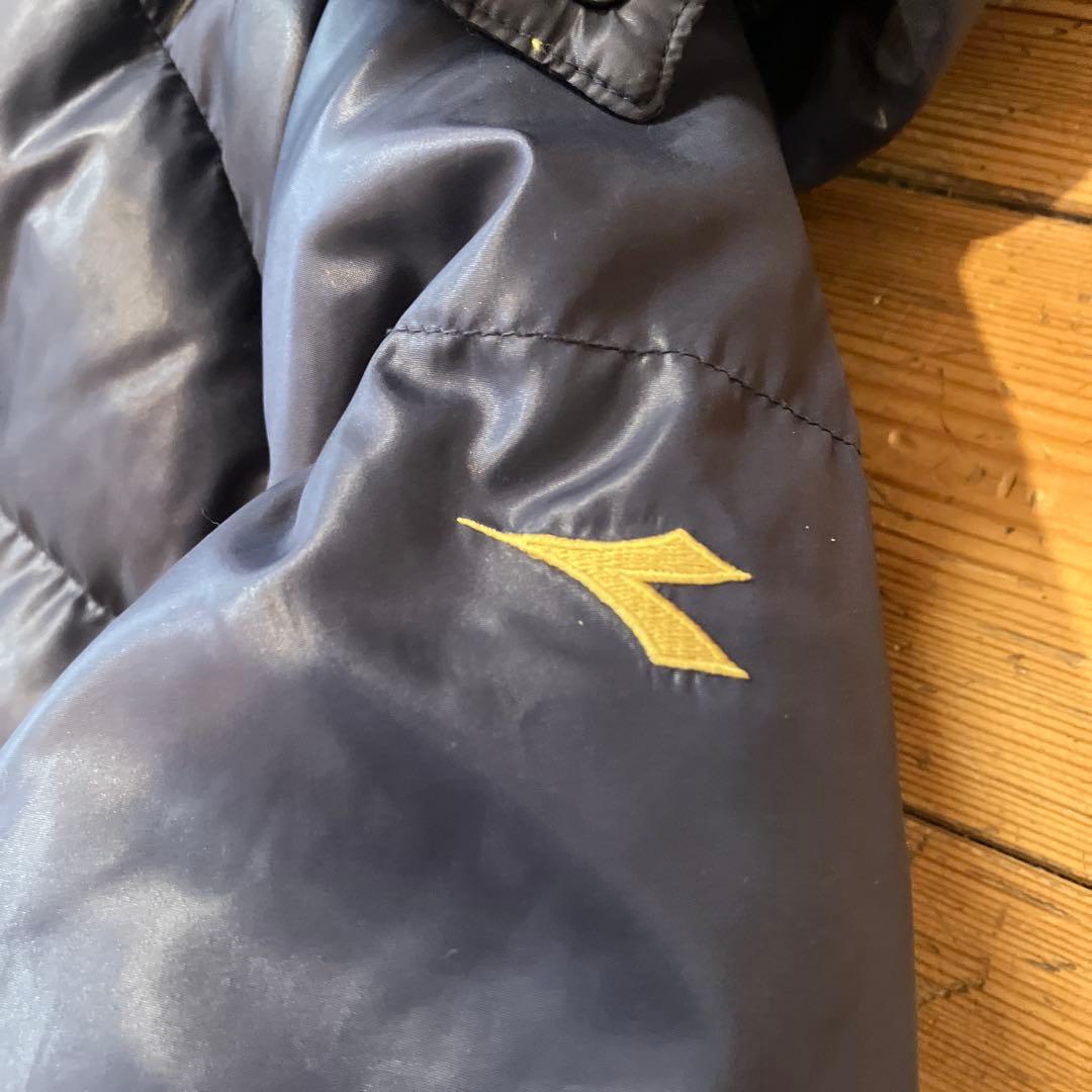 DIADORA ベンチコート ダークネイビー　L 良品　フード付　ディアドラ