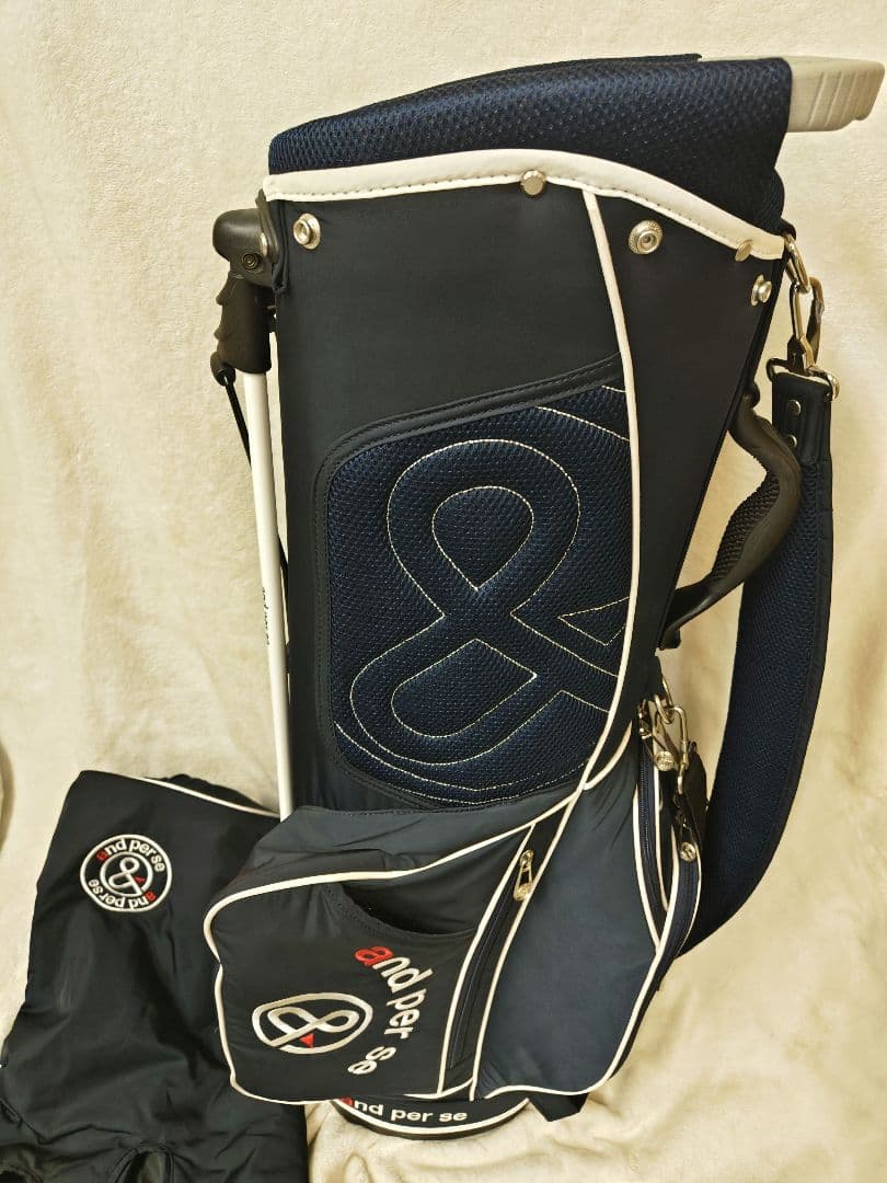 and per se/アンパスィ ゴルフ キャディバッグ【ネイビー】