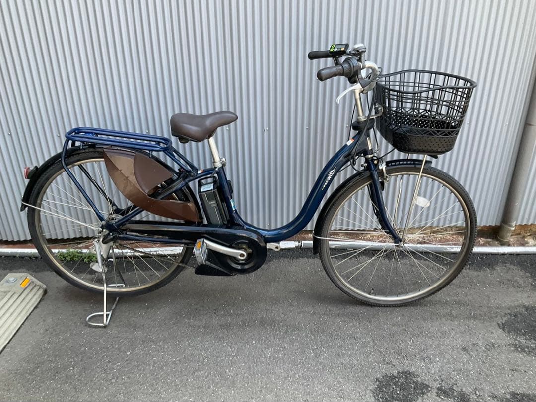 ヤマハ新機種電動アシスト自転車pas wity26インチブルーアルミボディー