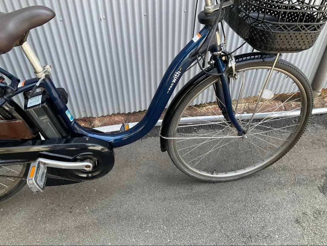 ヤマハ新機種電動アシスト自転車pas wity26インチブルーアルミボディー