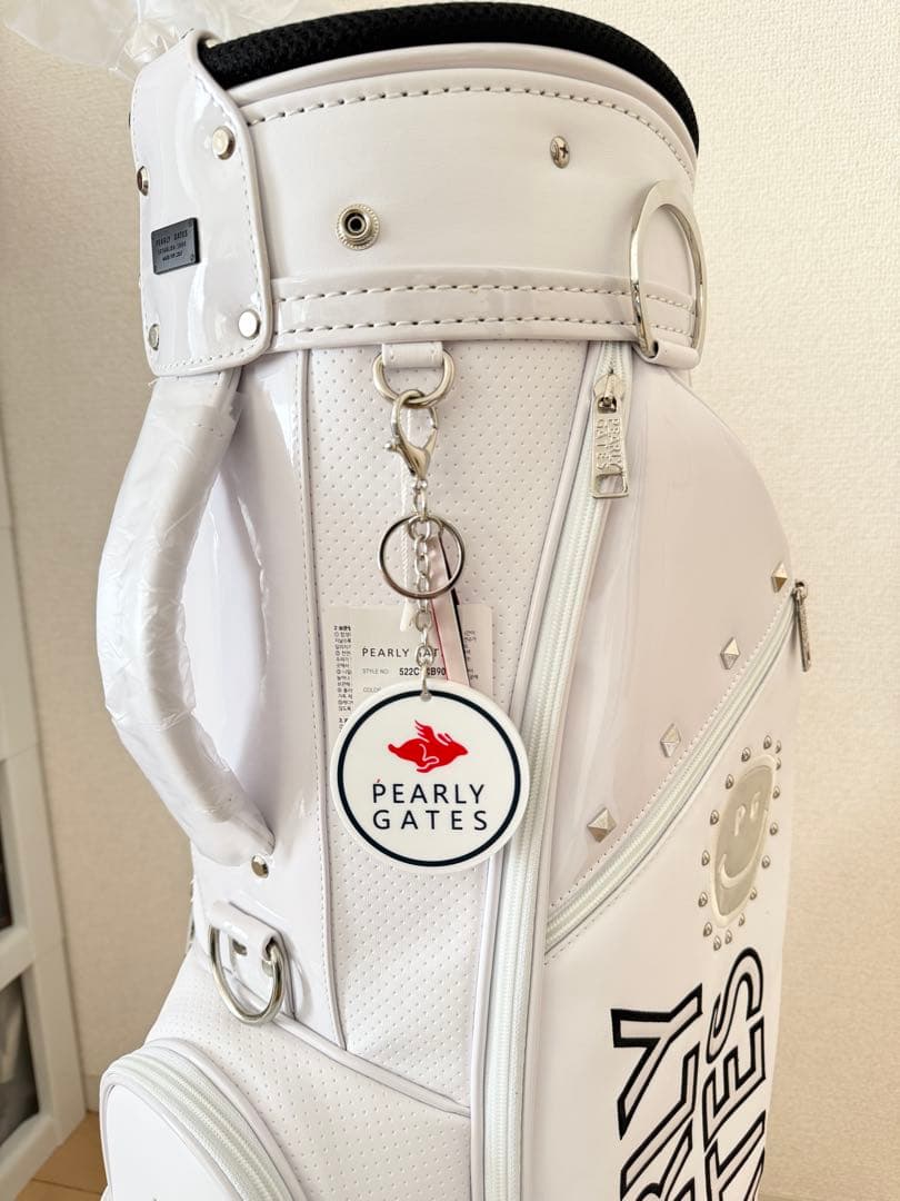 PEARLY GATES ホワイトキャディバッグ カバー付き パーリーゲイツ　白