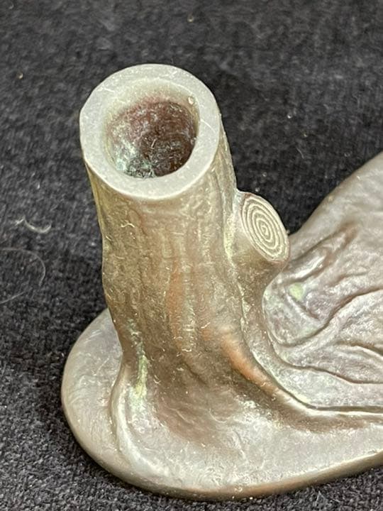 s36　下尾治彦　まりつき　銅器　置物　文鎮