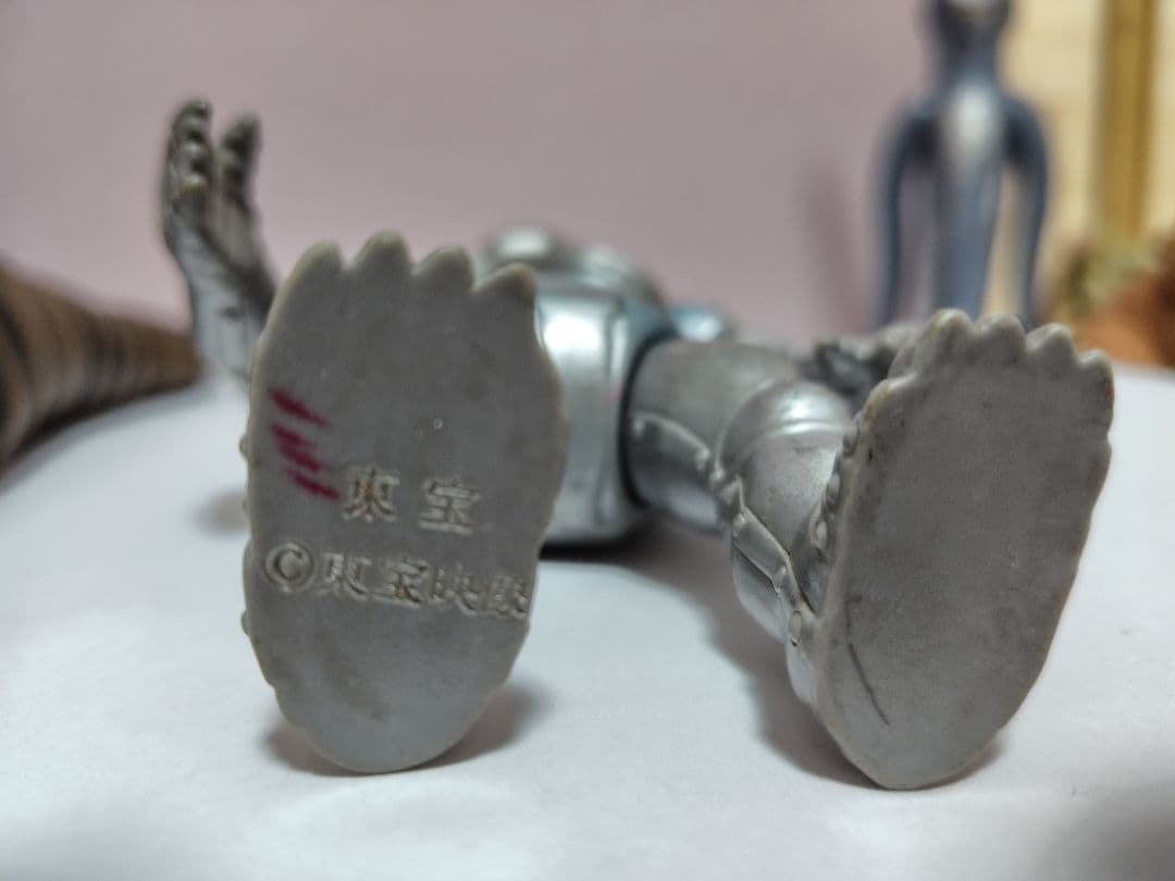 【当時物】バーニングゴジラ・デストロイア集合体・モスラ幼虫等 ソフビ6体セット