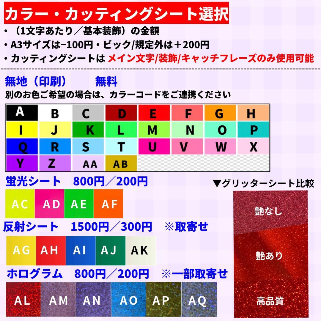 【ハイブリッド】 オーダー 連結うちわ文字 文字パネル うちわ文字