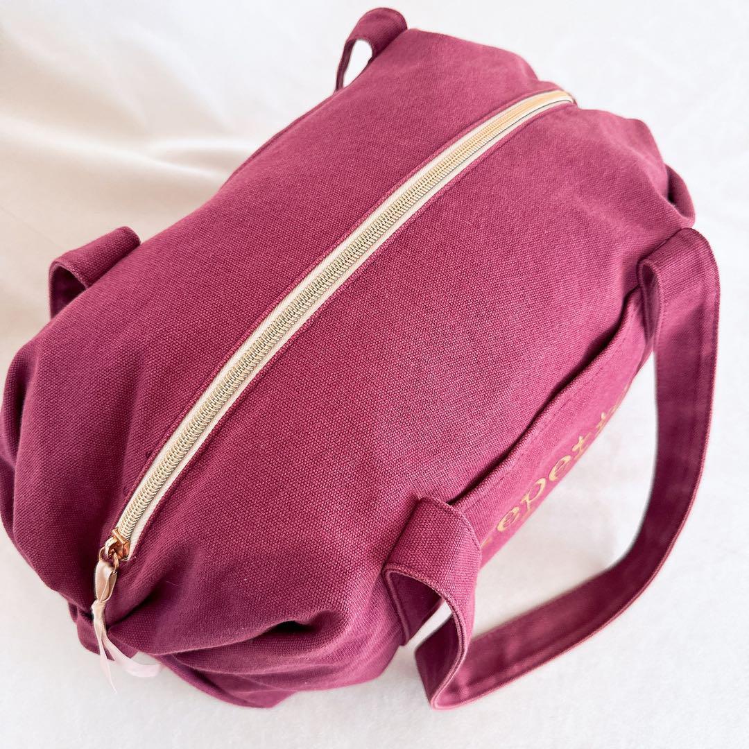大人可愛い repetto レペット ピンク系 ショルダー ボストンバッグ紫 金
