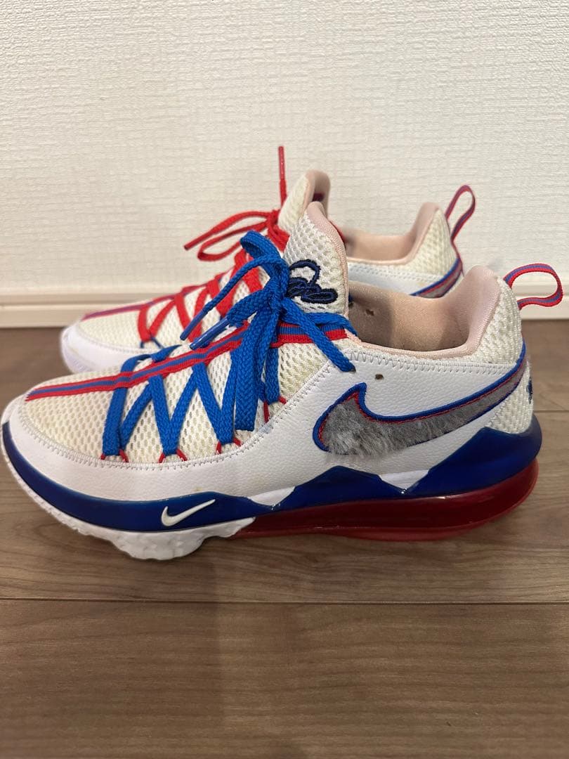 Lebron 17 low 26.5 Nike ホワイト/レッド/ブルー