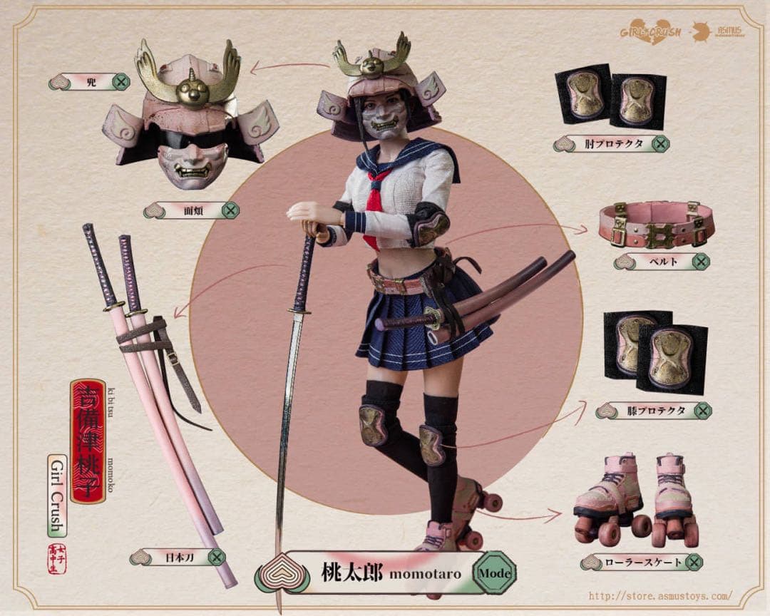 Asmus Toys 吉備津桃子 1/6 もも高校生桃太郎 DX verコスプレ