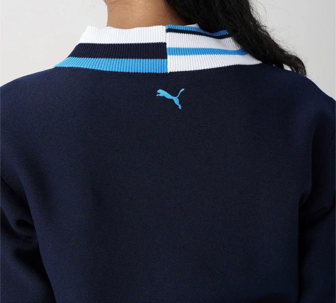 PUMA レディース Vネックセーター ネイビー