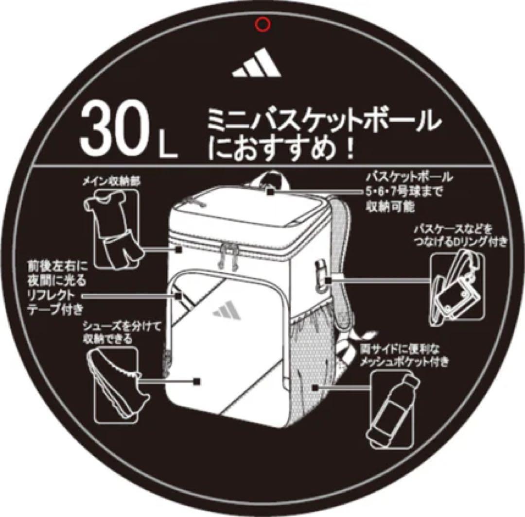 アディダスボール用デイパック バスケットボール用（30L）