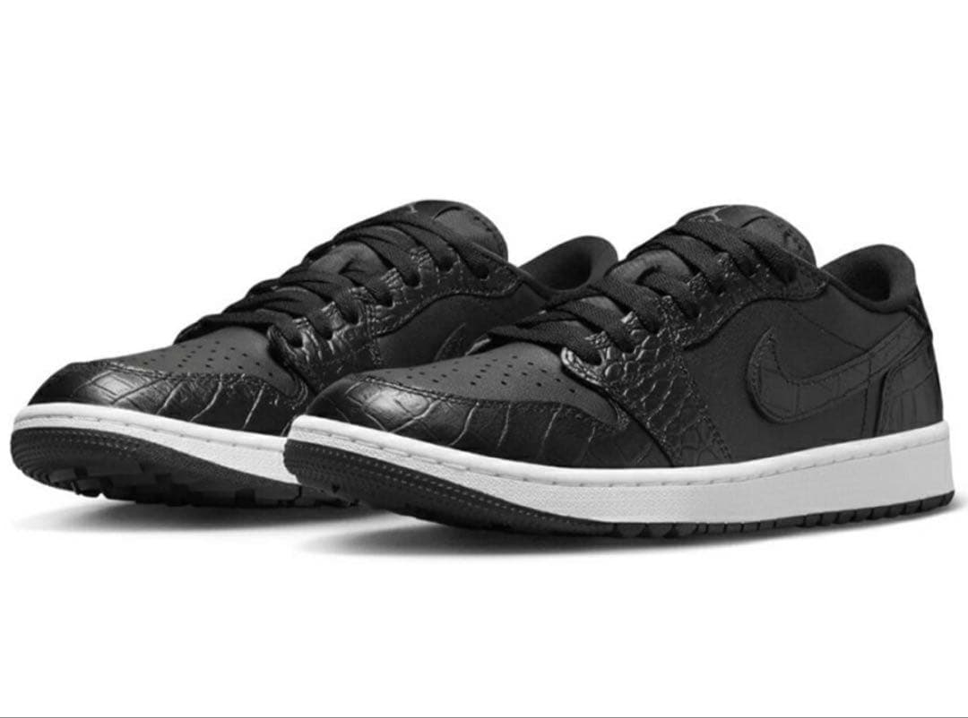 Nike エアジョーダン1 LOW ゴルフ オールブラッククロコ　27.0cm