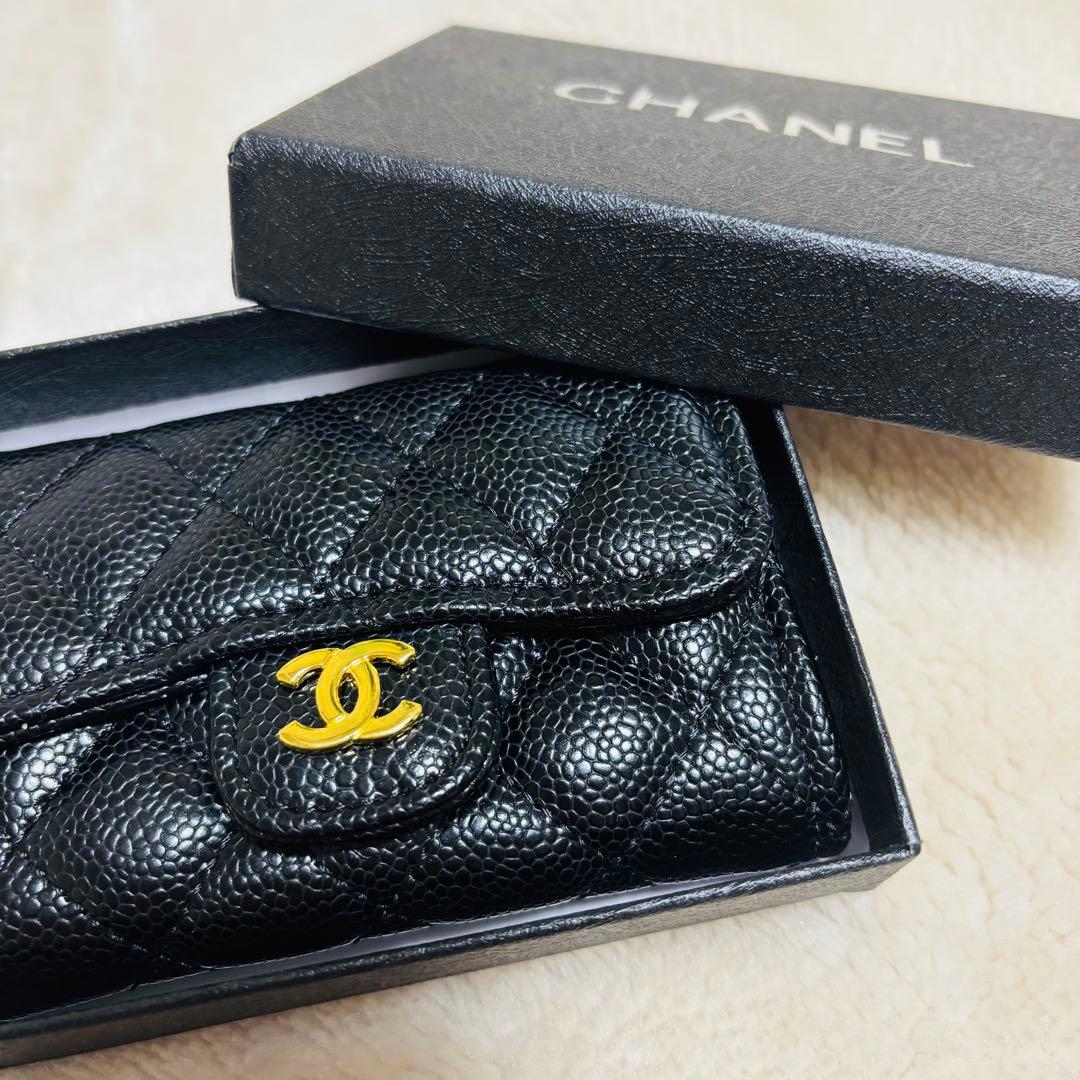 CHANEL♡ノベルティーブラック レザー カードケース