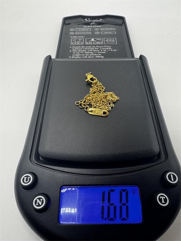 日本製K18アズキチェーンネックレス1.68g 45cm