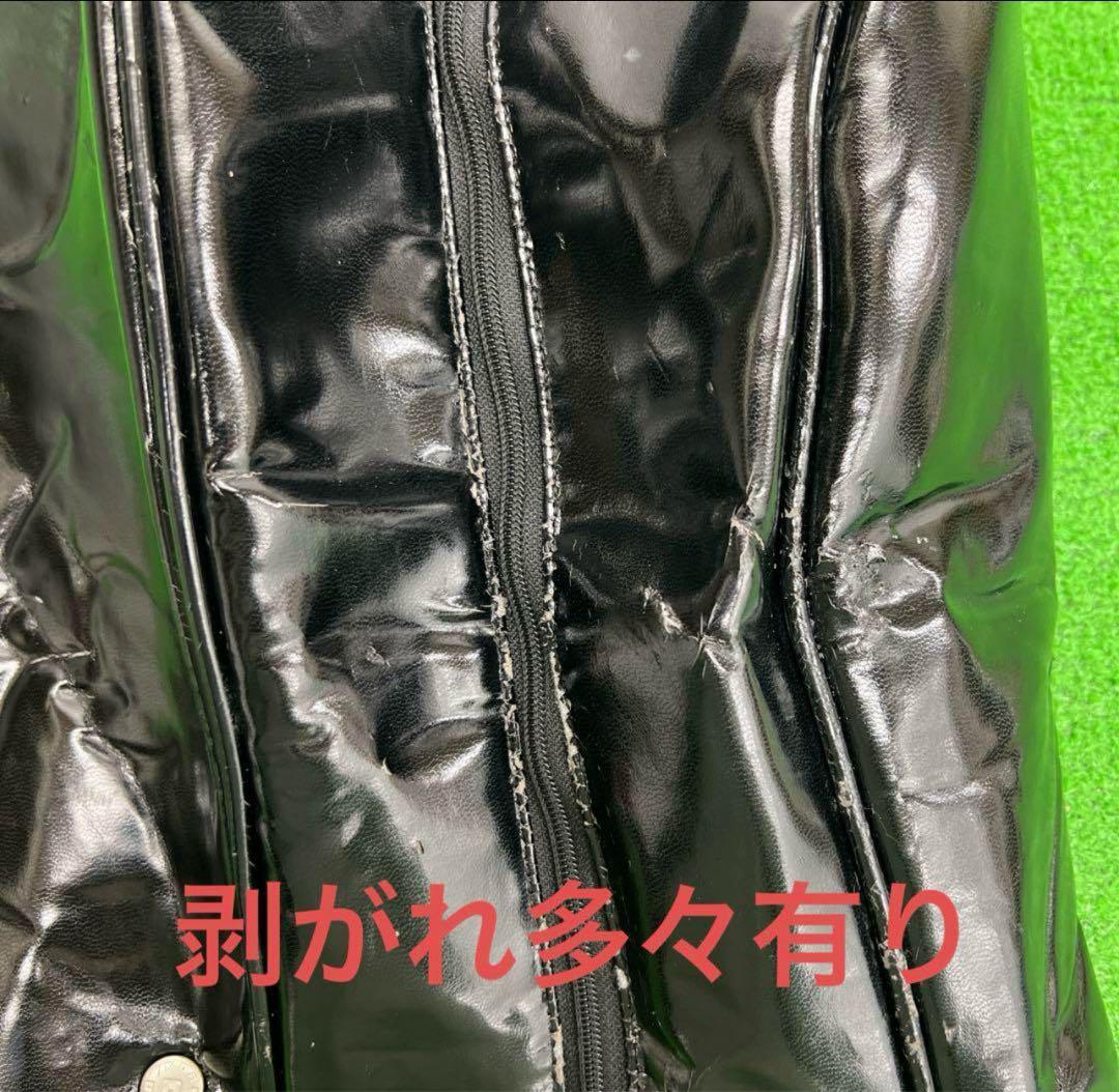 ONOFF キャディバッグ　エナメル　ブラック9インチ