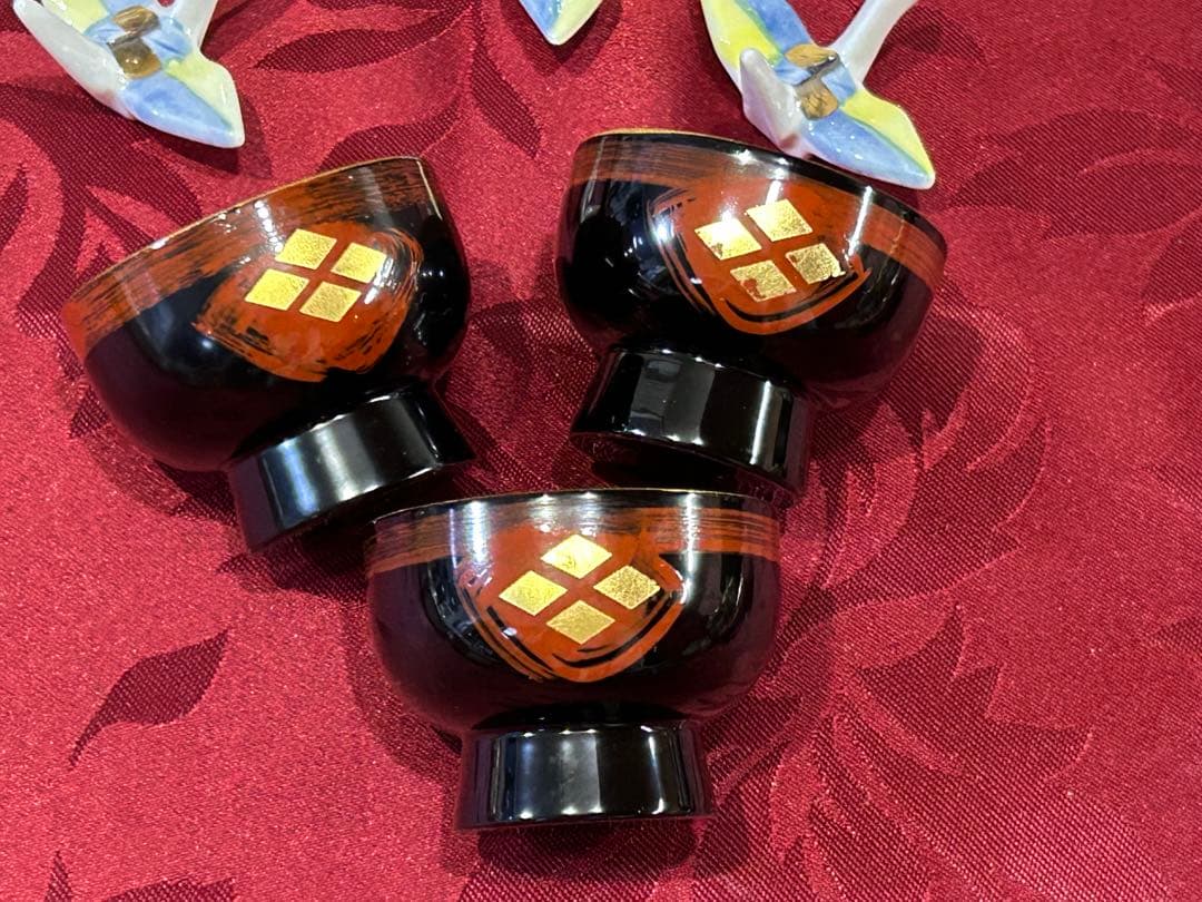 3名様　お晩酌　おもてなしセット　金箔ひょうたん盆付き　鶴や打出の小槌　未使用