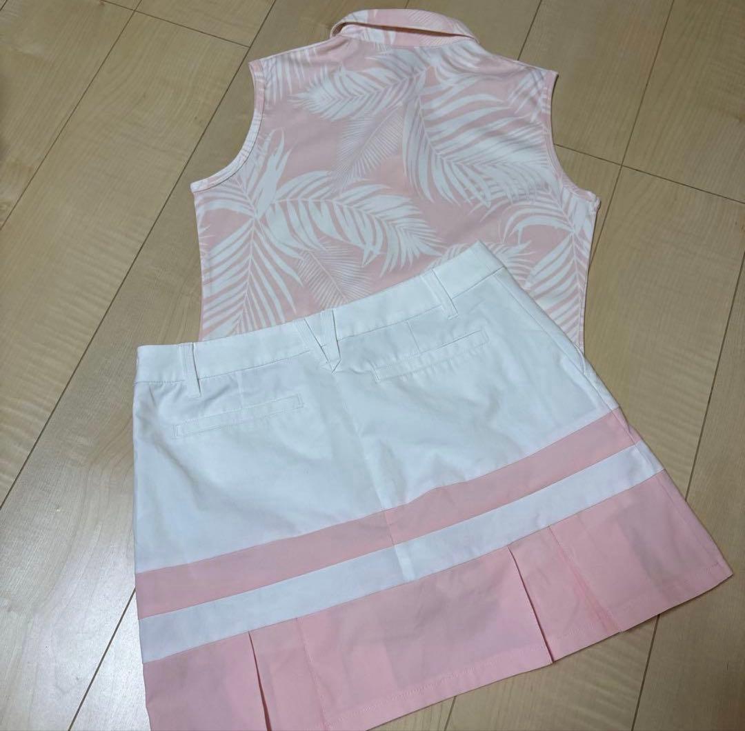 超美品　デサント　ゴルフ　ポロシャツ　スカート　2点セット L春夏