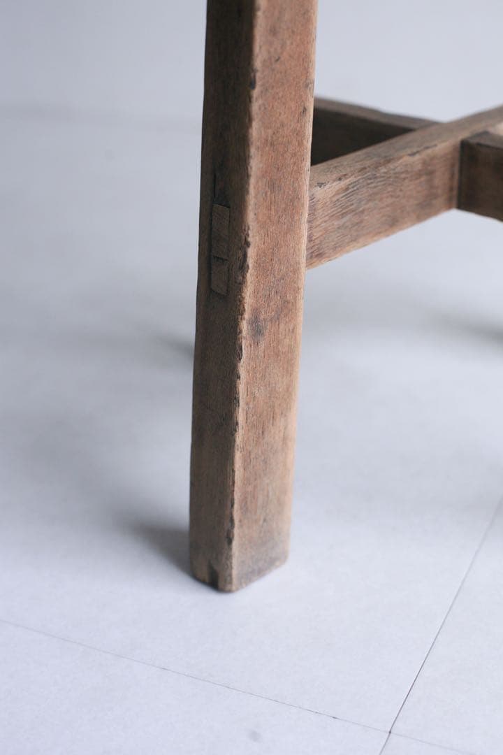 ハイスツール　無垢材　花台　展示台　古家具　カウンターチェア 古道具