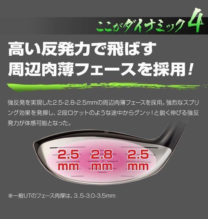 アイアン苦手な方に希少な#7番UTでパーオン量産! ダイナミクス UT新登場!