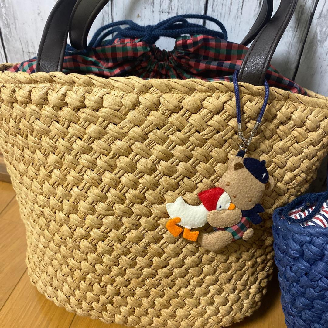 ファミリア⭐︎かごバッグ チャーム付き familiar