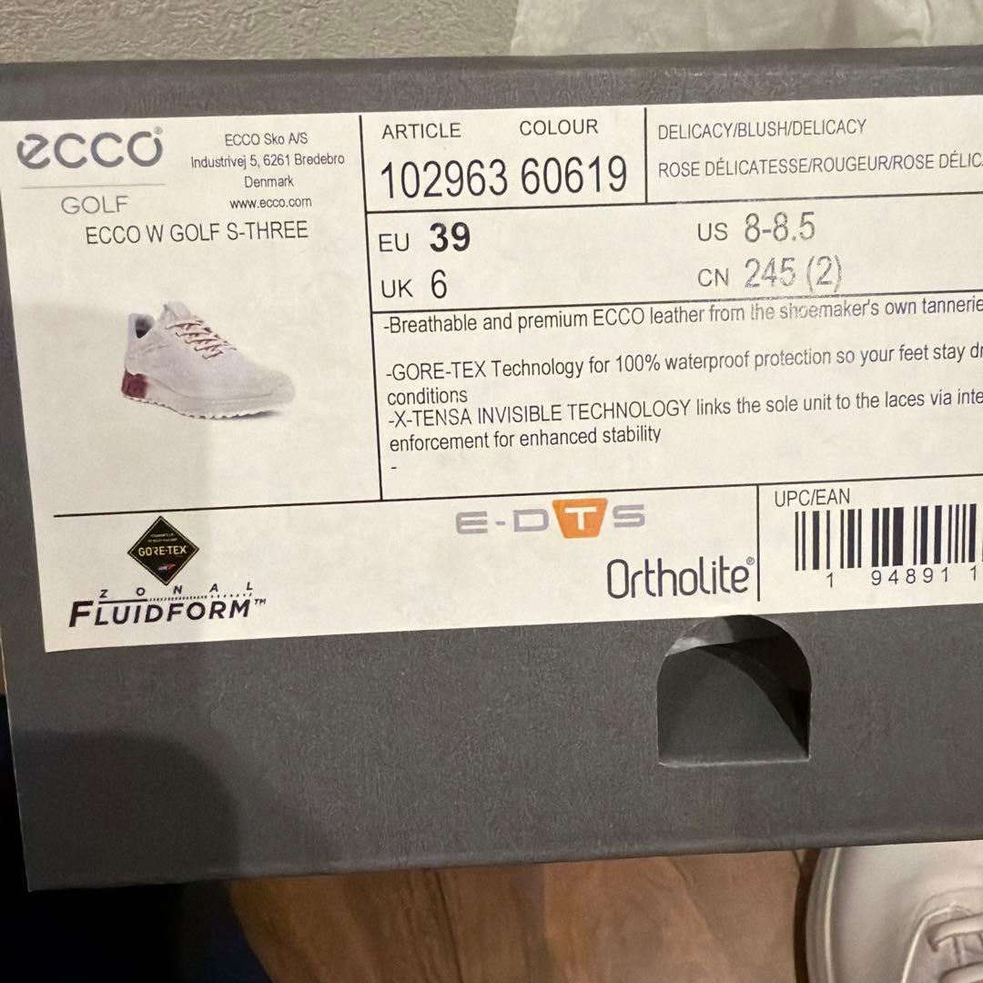 新品　ecco ゴルフシューズ 24.5cm