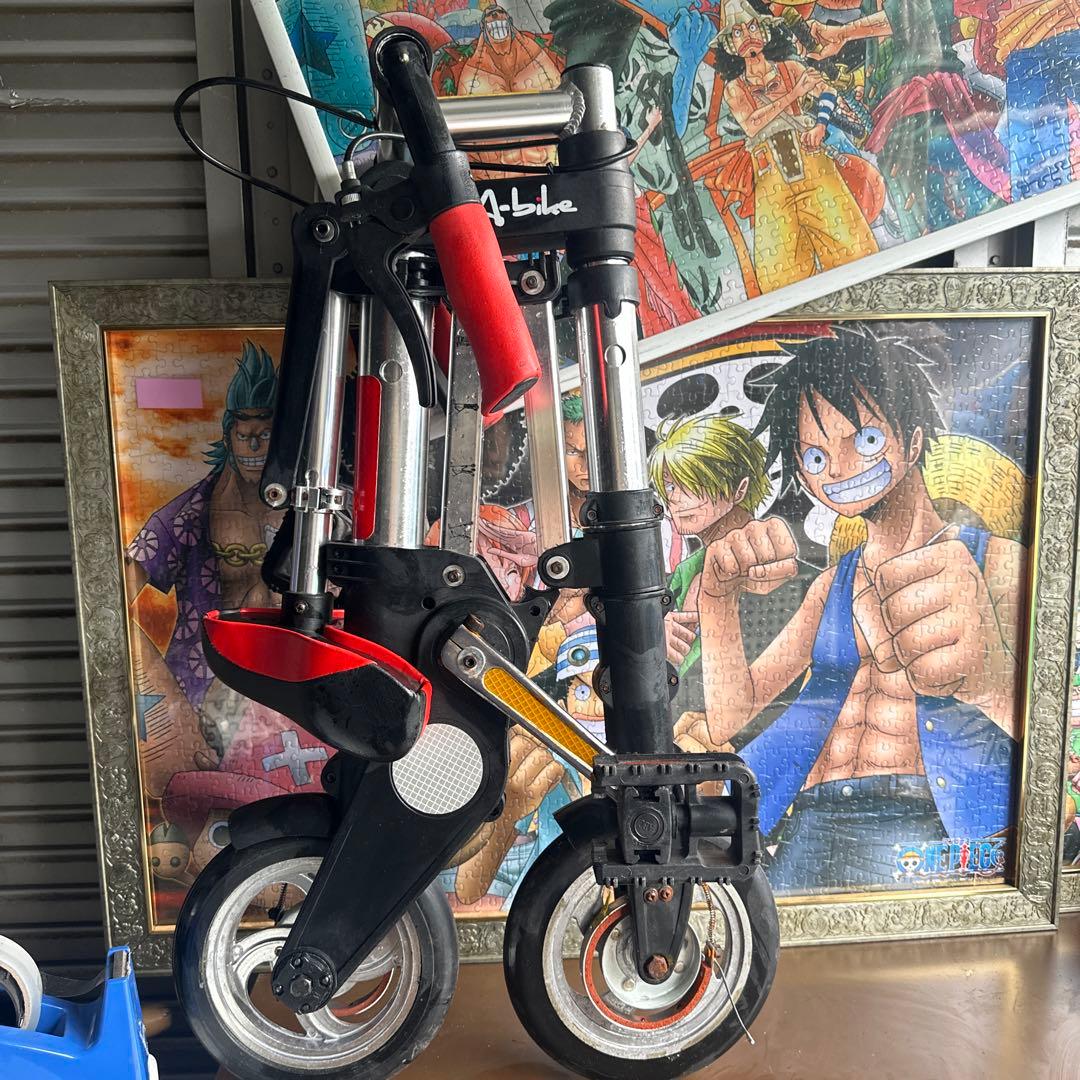 A-bike 折りたたみ自転車 シルバー/レッド