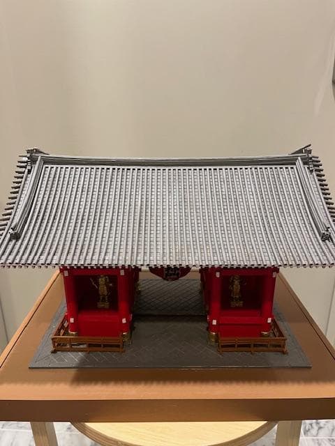 浅草寺 雷門 木製 建築模型 1/50 完成品