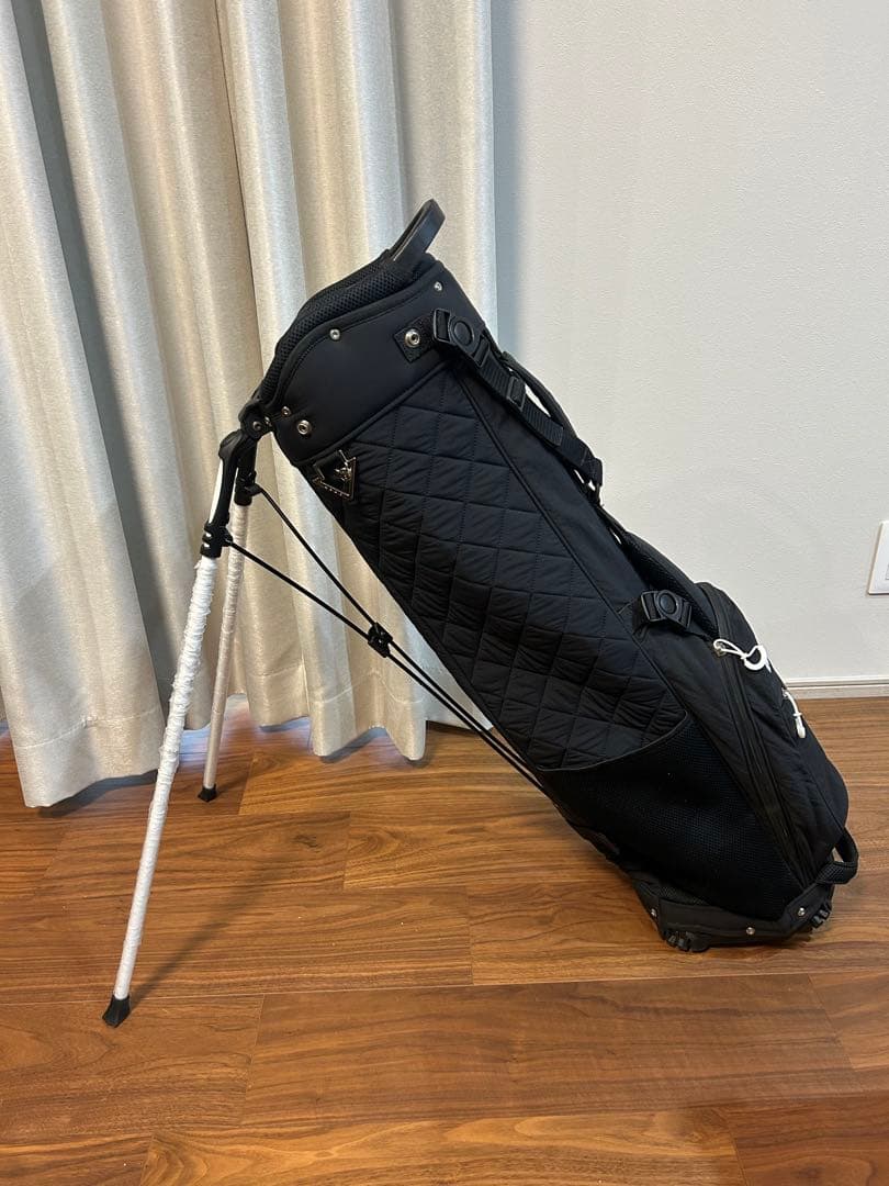 WAAC スタンドキャディバッグ　7インチ　カラー白黒　オシャレ