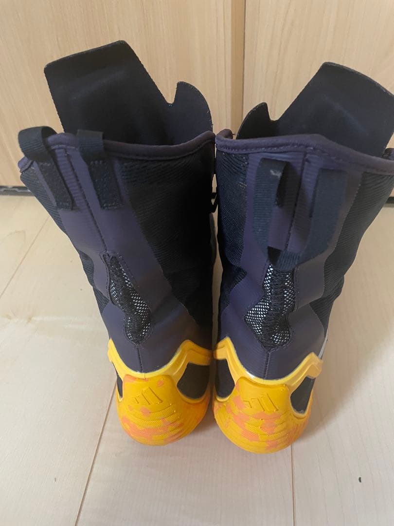 adidas ボクシングシューズ ハイカット 黒紫