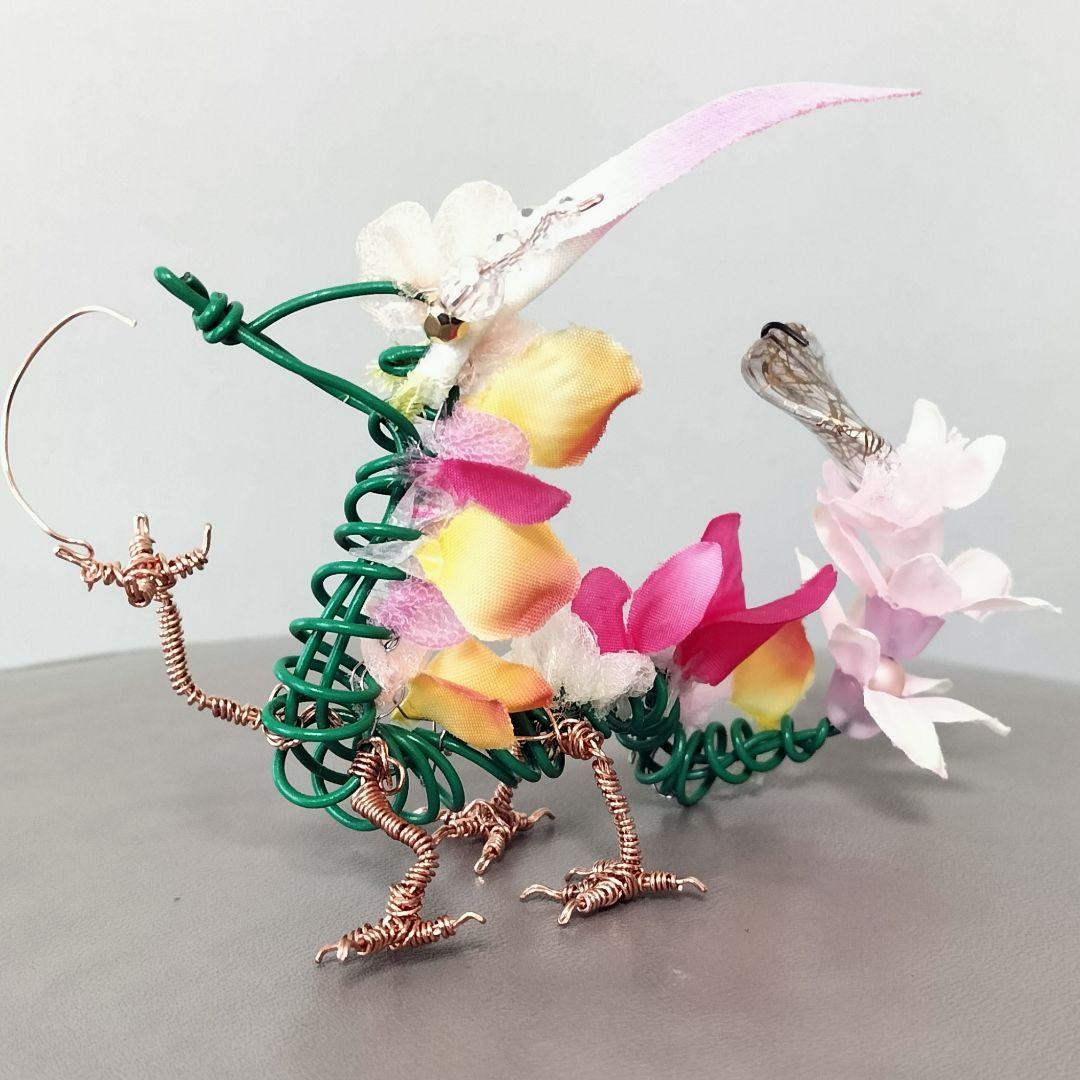 花龍の親子　縁起物 オブジェ　龍の置物