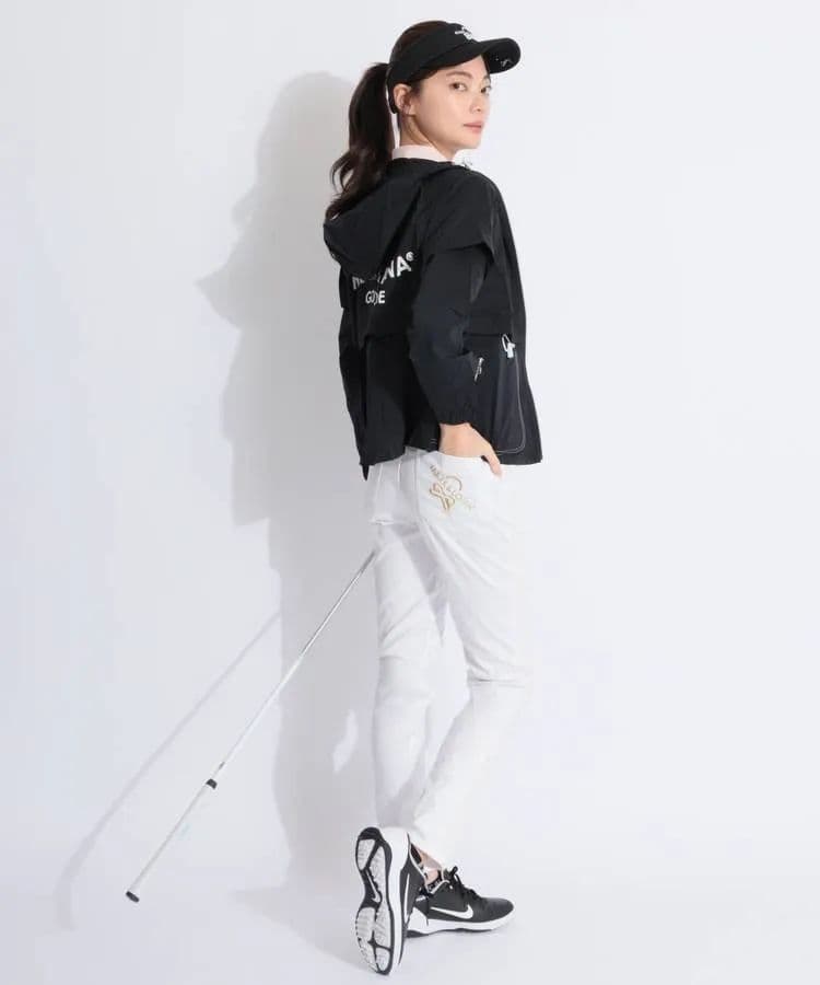 ★美品★MARK&LONA　ウェーブロゴケープ風パーカー　サイズ　M