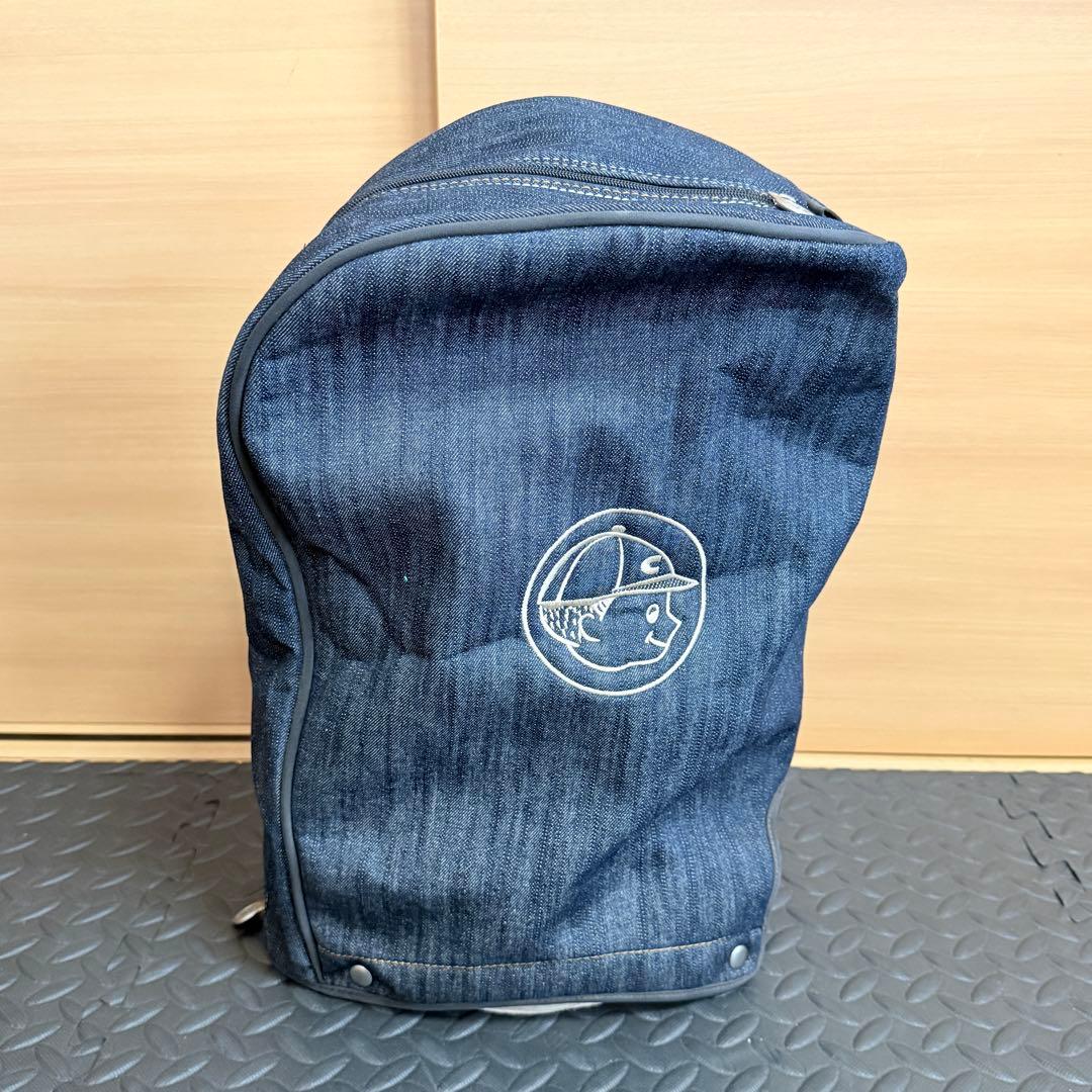 EVISU キャディバッグ デニム 6分割 劣化あり ヘッドカバー付 エヴィス