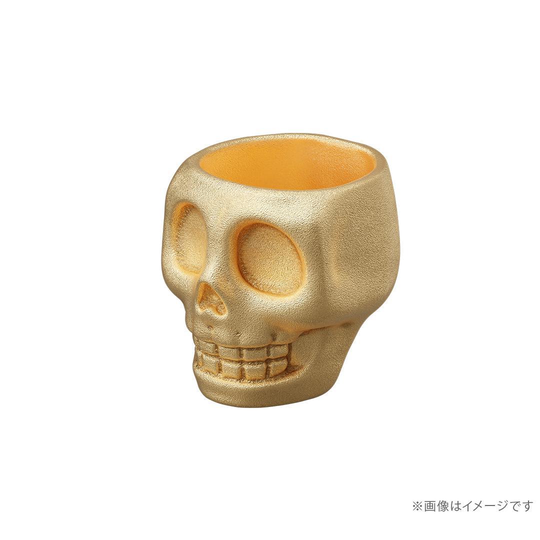 【限定100点】宝鐘マリン×ユートレジャー 純金ドクロくん K24 アクスタ付き