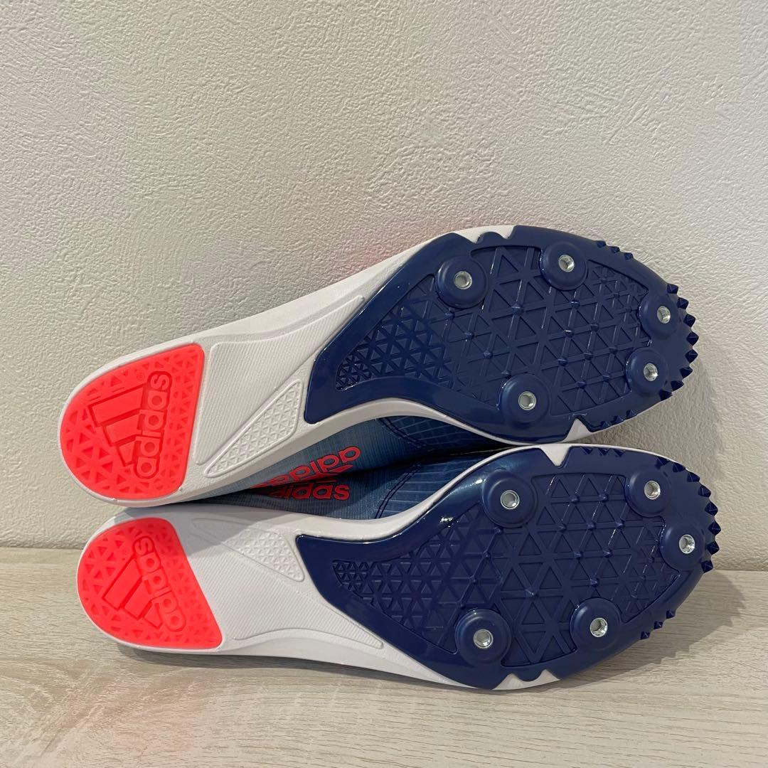 新品 adidas ディスタンススター 25.5cm 青 陸上スパイク 中長距離